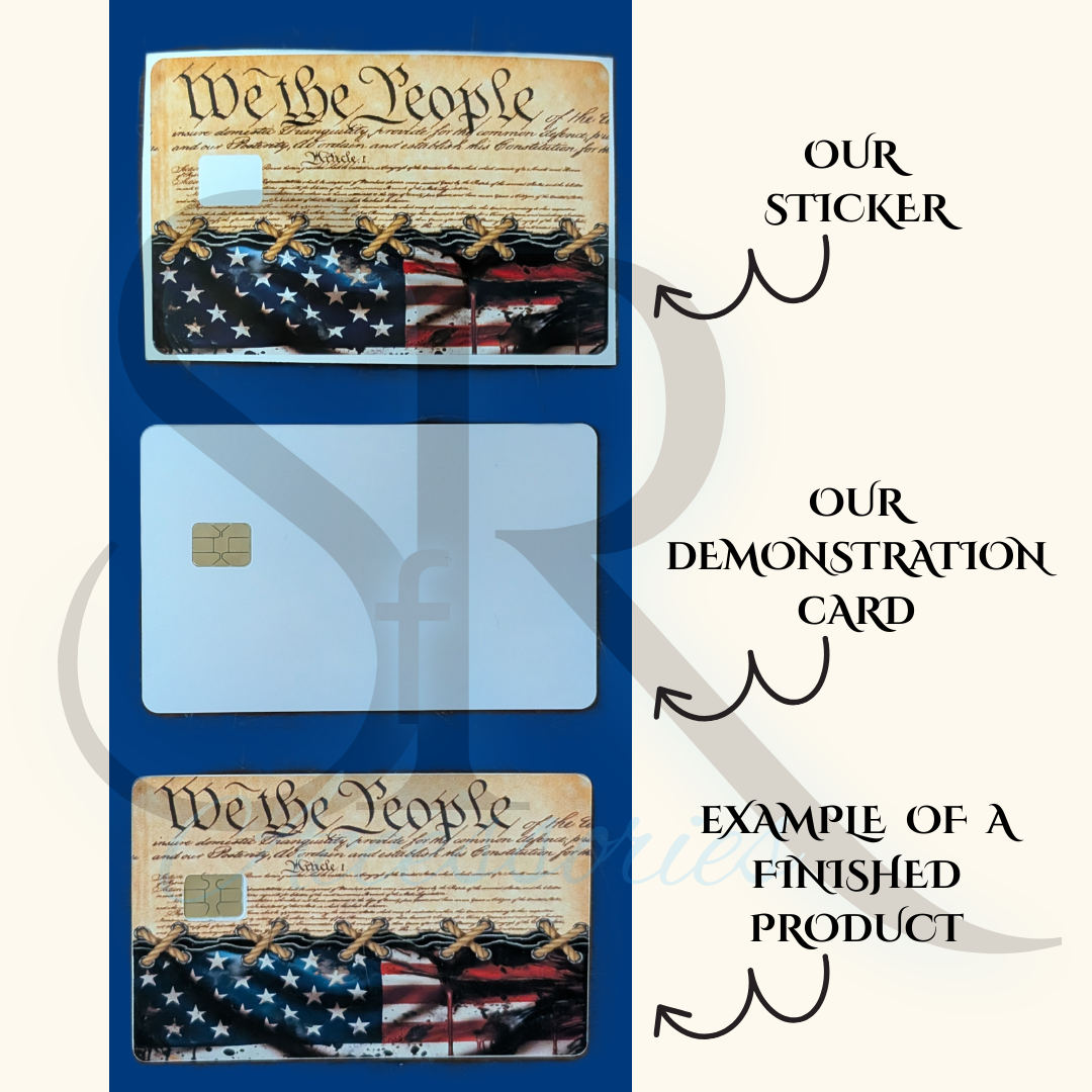 Green Skull Card Protector Sticker, Overlay, Decorative Only