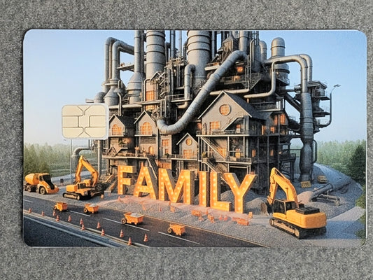 Family First Card Protector Sticker, Overlay, Decorative Only