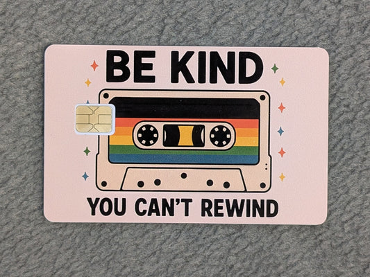 Be Kind  Card Protector Sticker, Overlay, Decorative Only