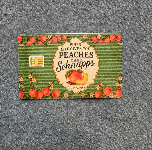 Peach Schnapps Card Protector Sticker, Overlay, Decorative Only