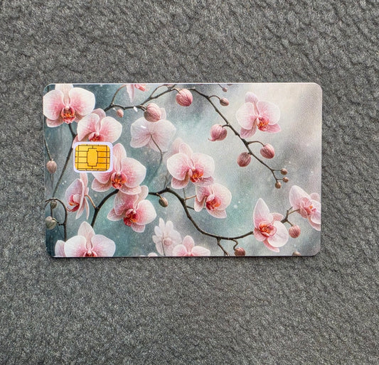 Spring Bloom Card Protector Sticker, Overlay, Decorative Only