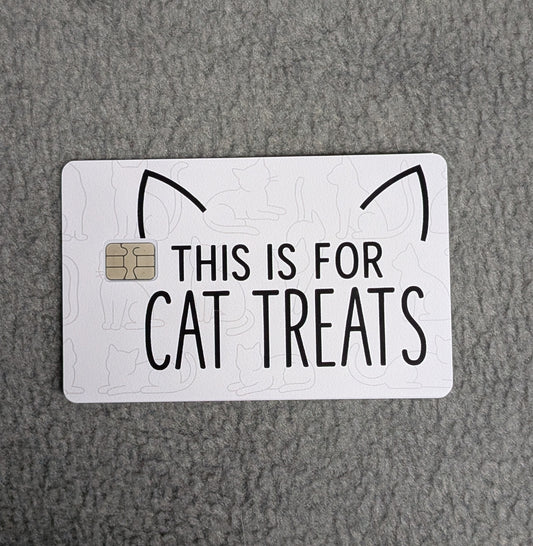 Cat Treats Card Protector Sticker, Overlay, Decorative Only