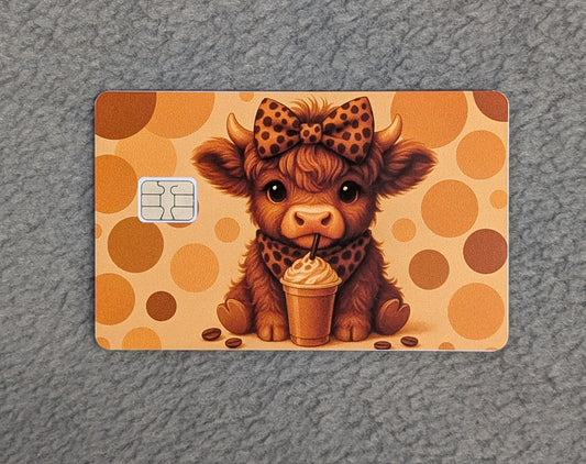Coffee Highland Card Protector Sticker, Overlay, Decorative Only