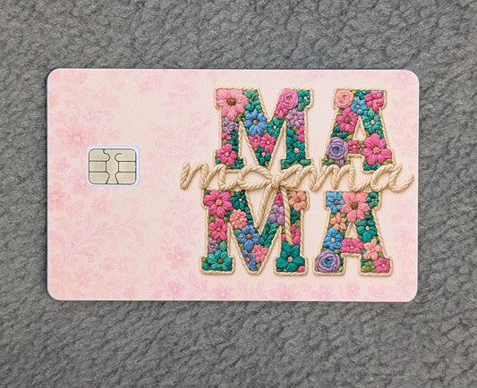 Mama Beautiful Card Protector Sticker, Overlay, Decorative Only