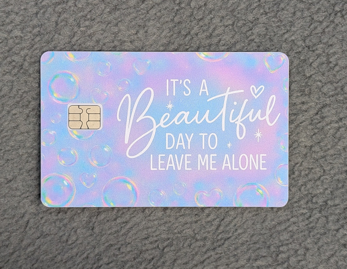 Beautiful Day Card Protector Sticker, Overlay, Decorative Only