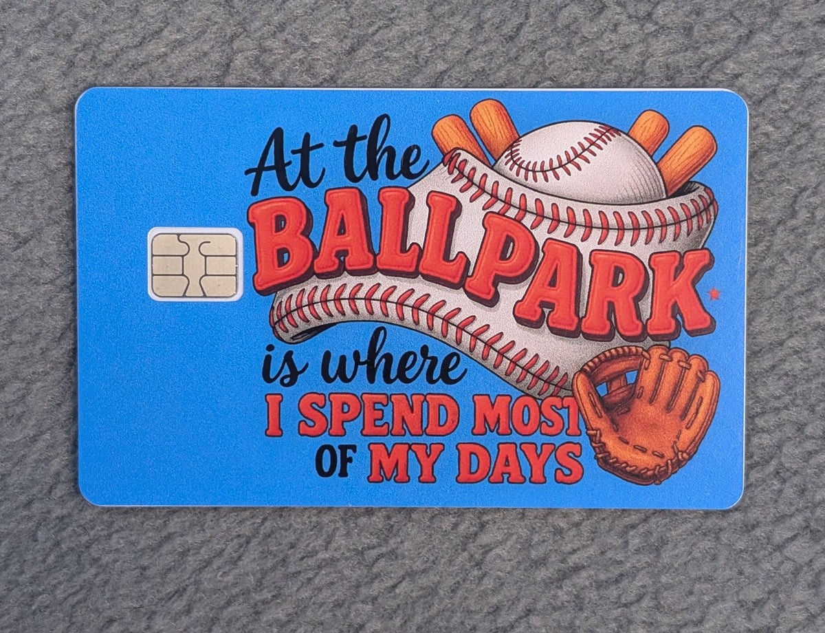 Baseball Mama Card Protector Sticker, Overlay, Decorative Only