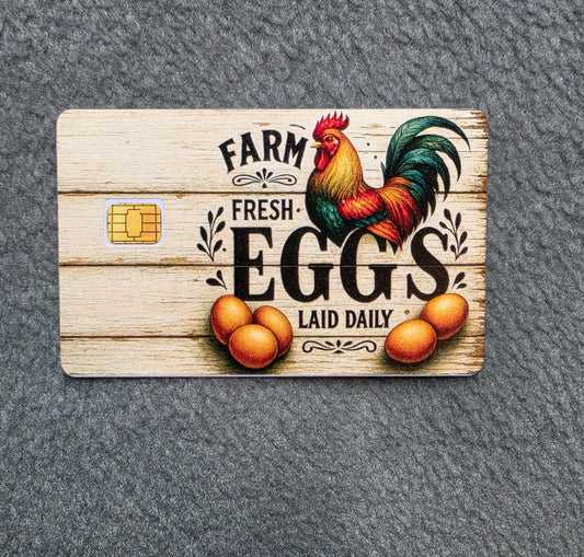 Farm Eggs Card Protector Sticker, Overlay, Decorative Only