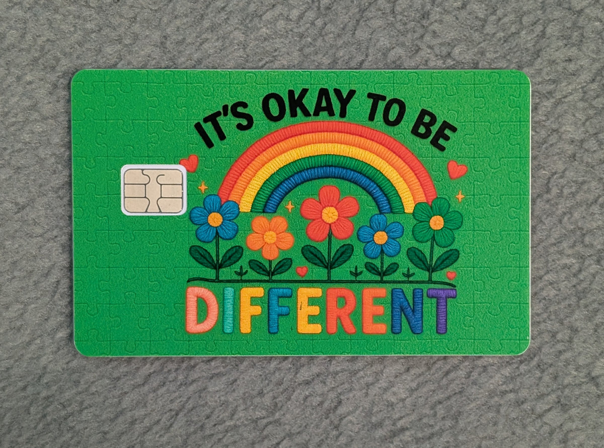 It's Ok to be Different Card Protector Sticker, Overlay, Decorative Only