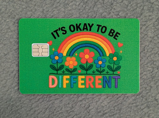 It's Ok to be Different Card Protector Sticker, Overlay, Decorative Only