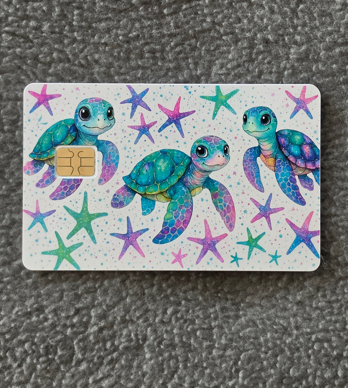 Star Turtle Card Protector Sticker, Overlay, Decorative Only
