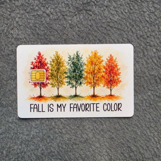 Fall is my Favorite Season Card Protector Sticker, Overlay, Decorative Only