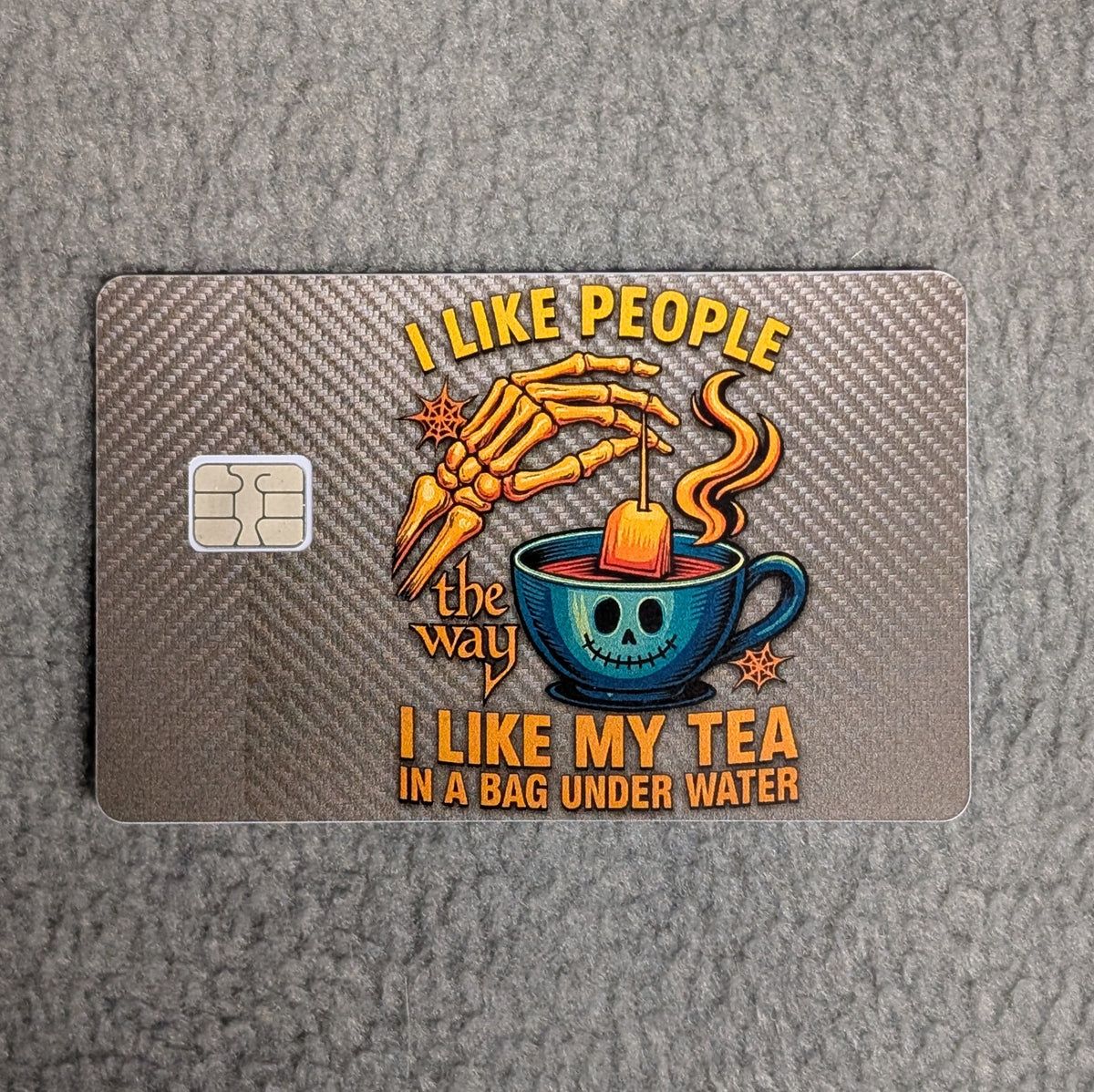Tea and People Card Protector Sticker, Overlay, Decorative Only