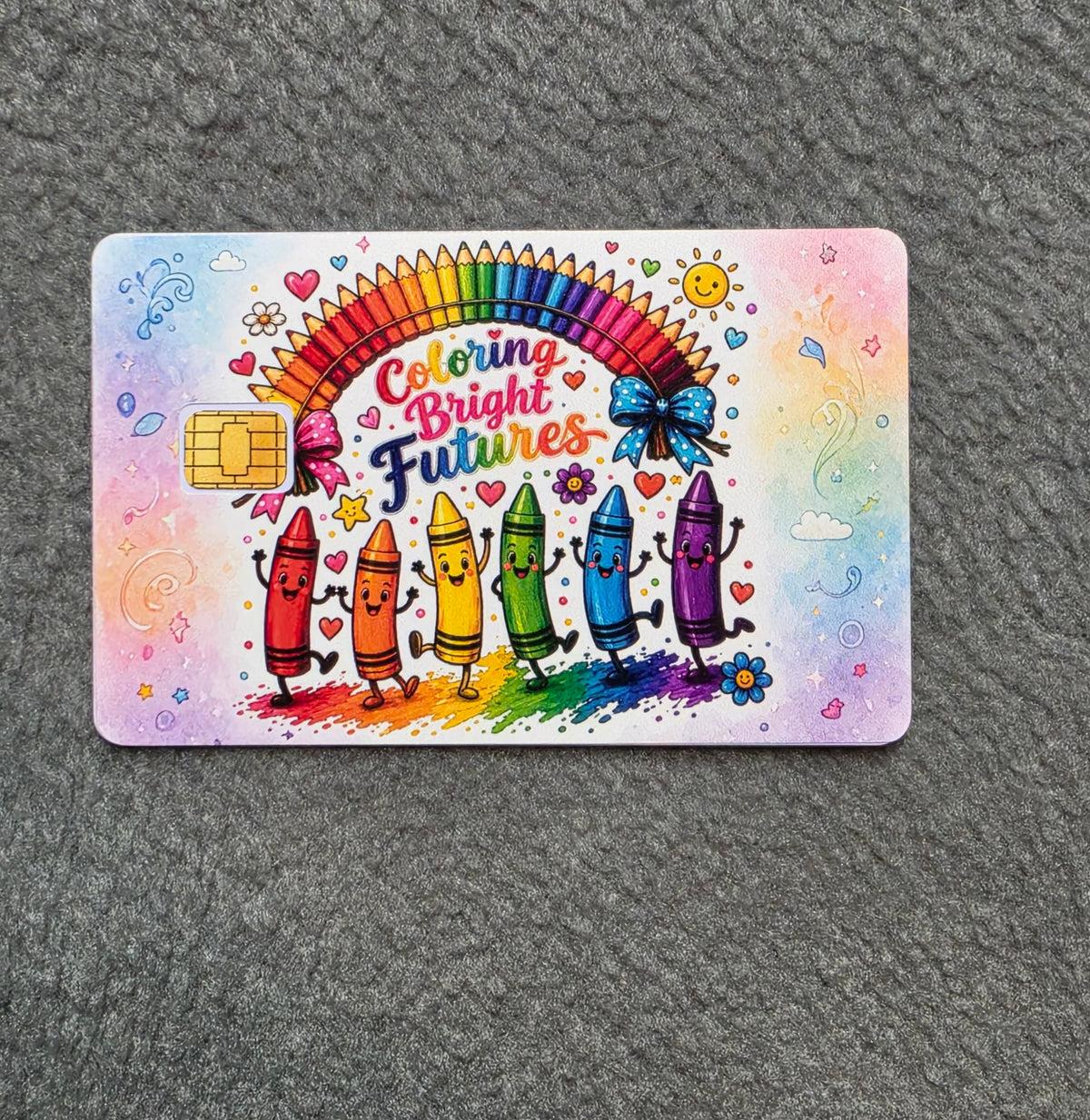 Coloring Bright Futures Card Protector Sticker, Overlay, Decorative Only
