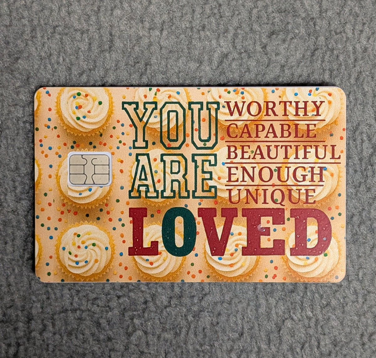 You are Loved Card Protector Sticker, Overlay, Decorative Only