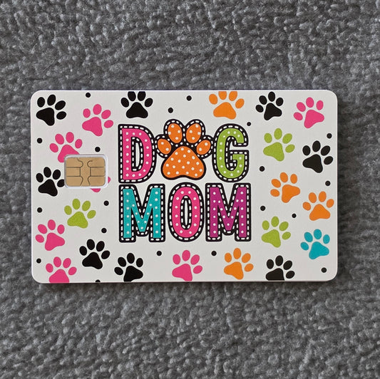 Dog Mom Prints Card Protector Sticker, Overlay, Decorative Only