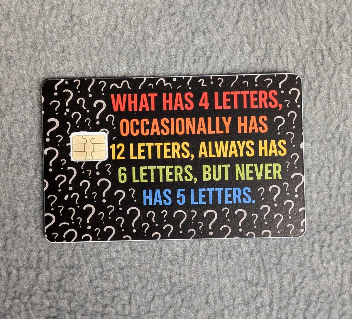Riddle for you funny question Card Protector Sticker, Overlay, Decorative Only
