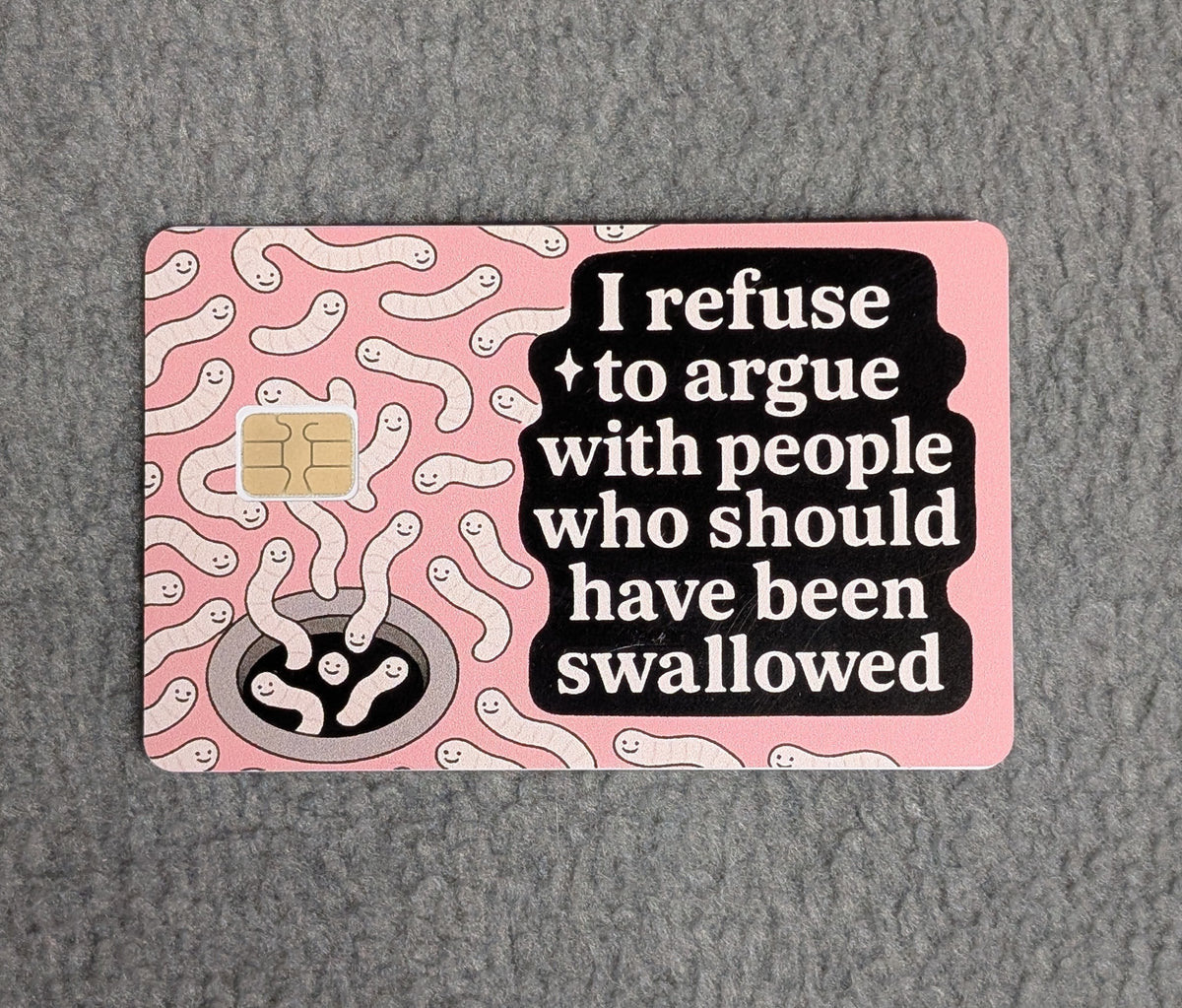 Not going to Argue Card Protector Sticker, Overlay, Decorative Only