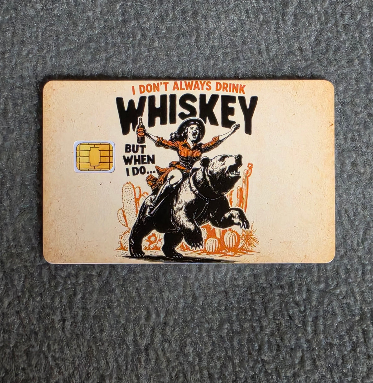 Whiskey Fun Card Protector Sticker, Overlay, Decorative Only