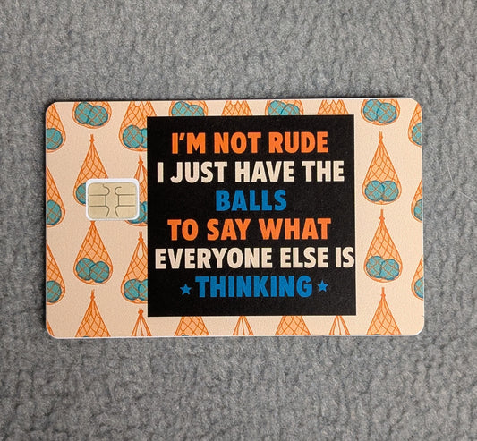 Ill say it funny quirky Card Protector Sticker, Overlay, Decorative Only