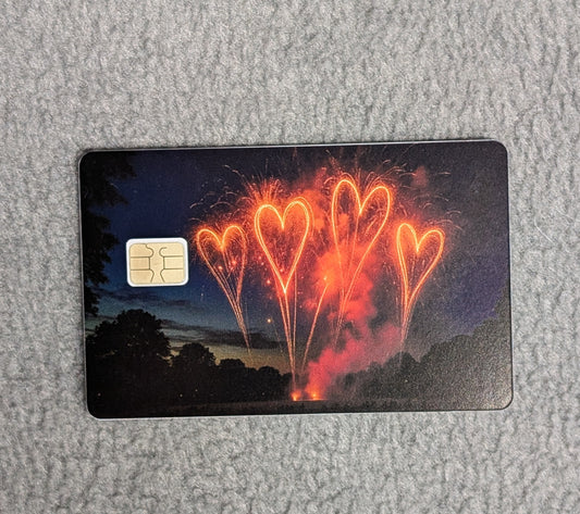 Love Explosion Card Protector Sticker, Overlay, Decorative Only