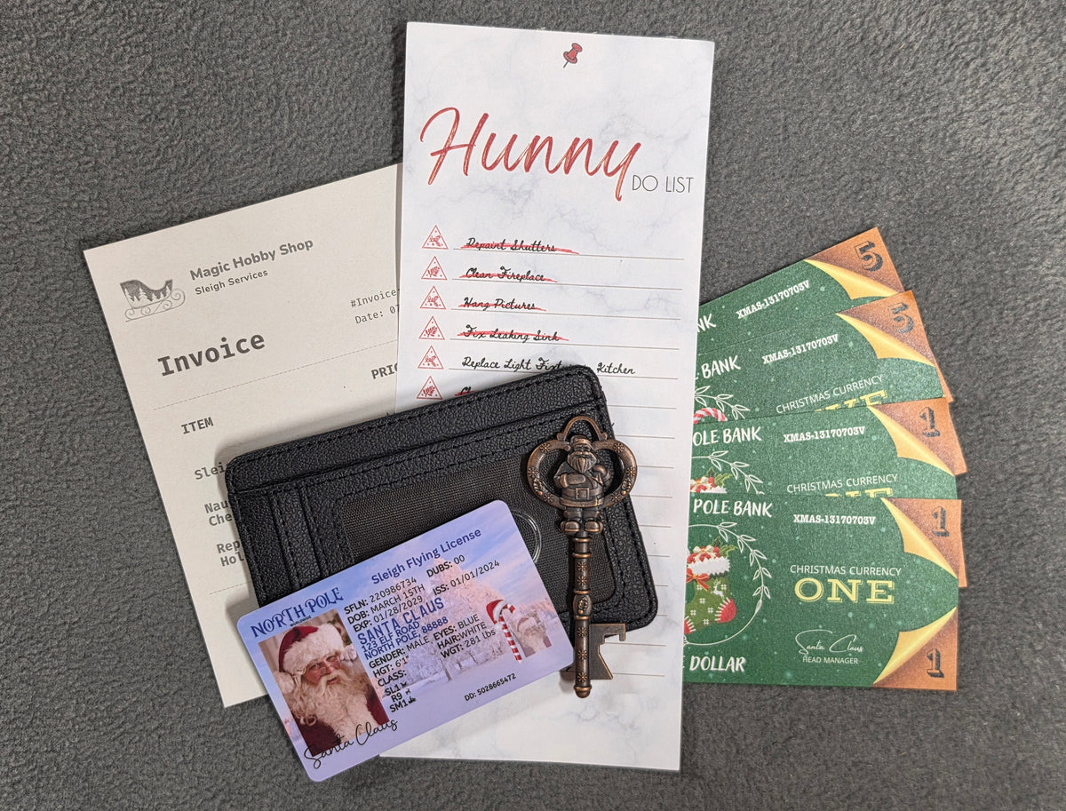 Santa’s Wallet & Key Set for Christmas Evidence Kit