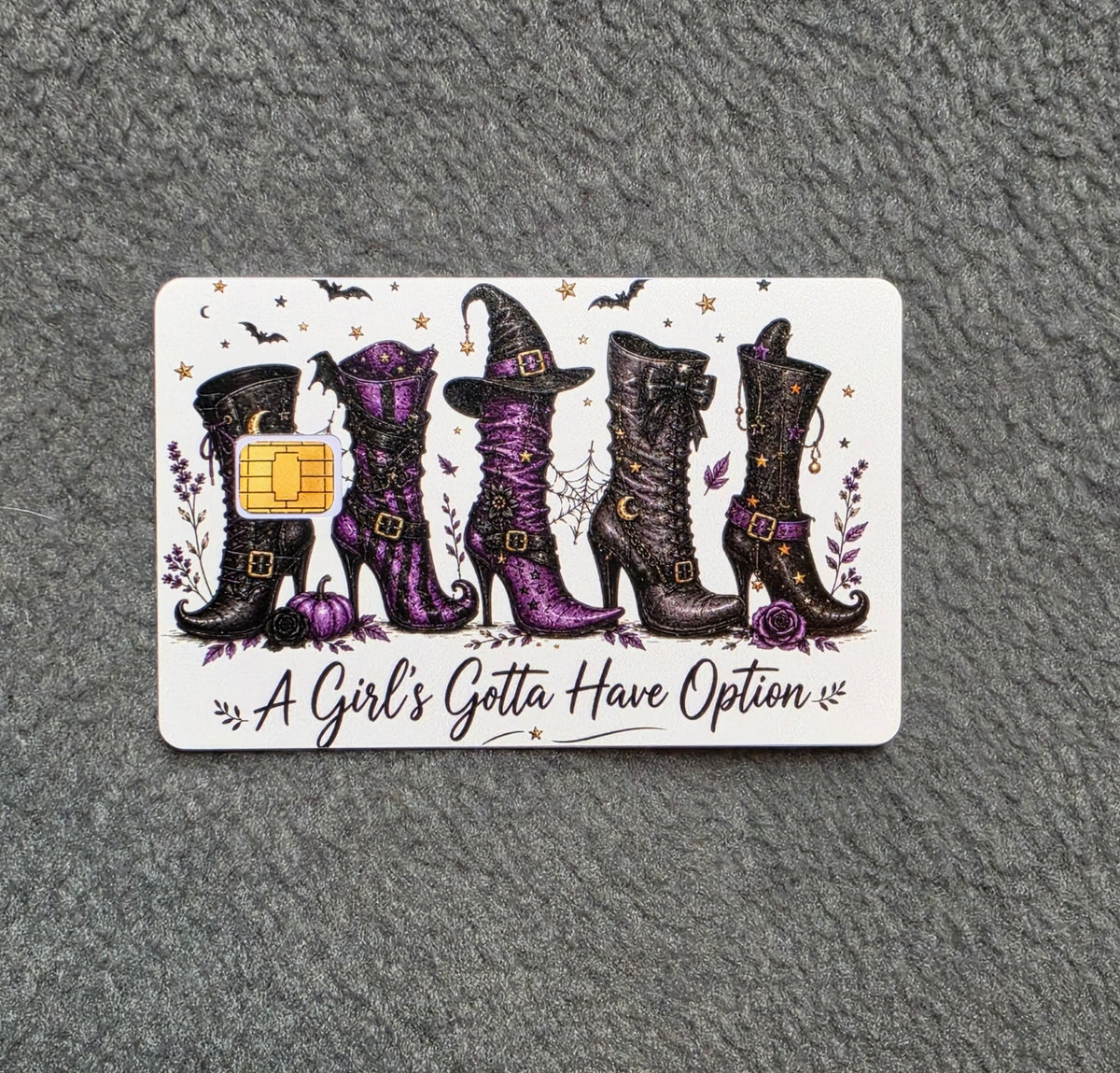 Shoe Options Card Protector Sticker, Overlay, Decorative Only