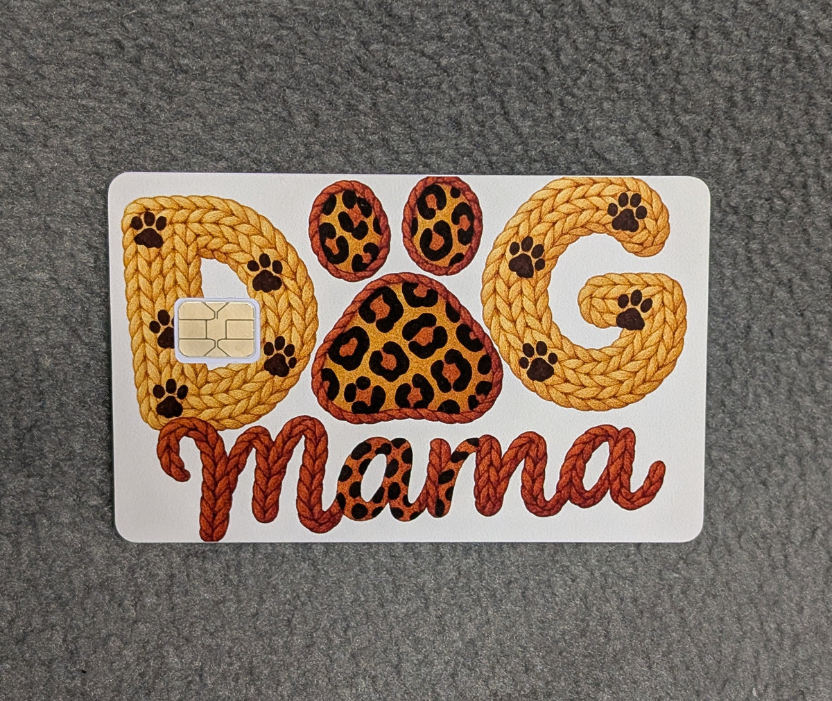 Dog Mama Card Protector Sticker, Overlay, Decorative Only