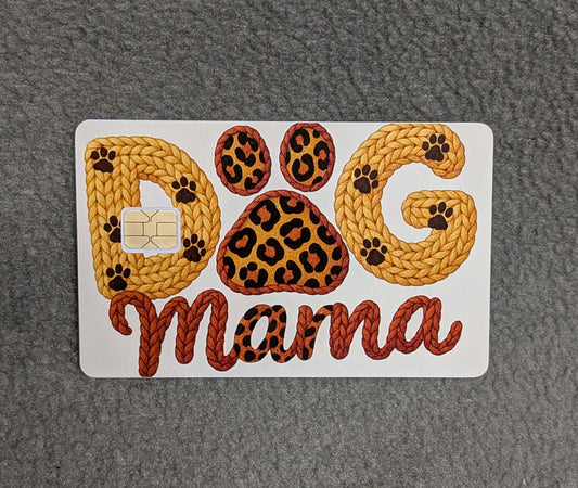 Dog Mama Card Protector Sticker, Overlay, Decorative Only