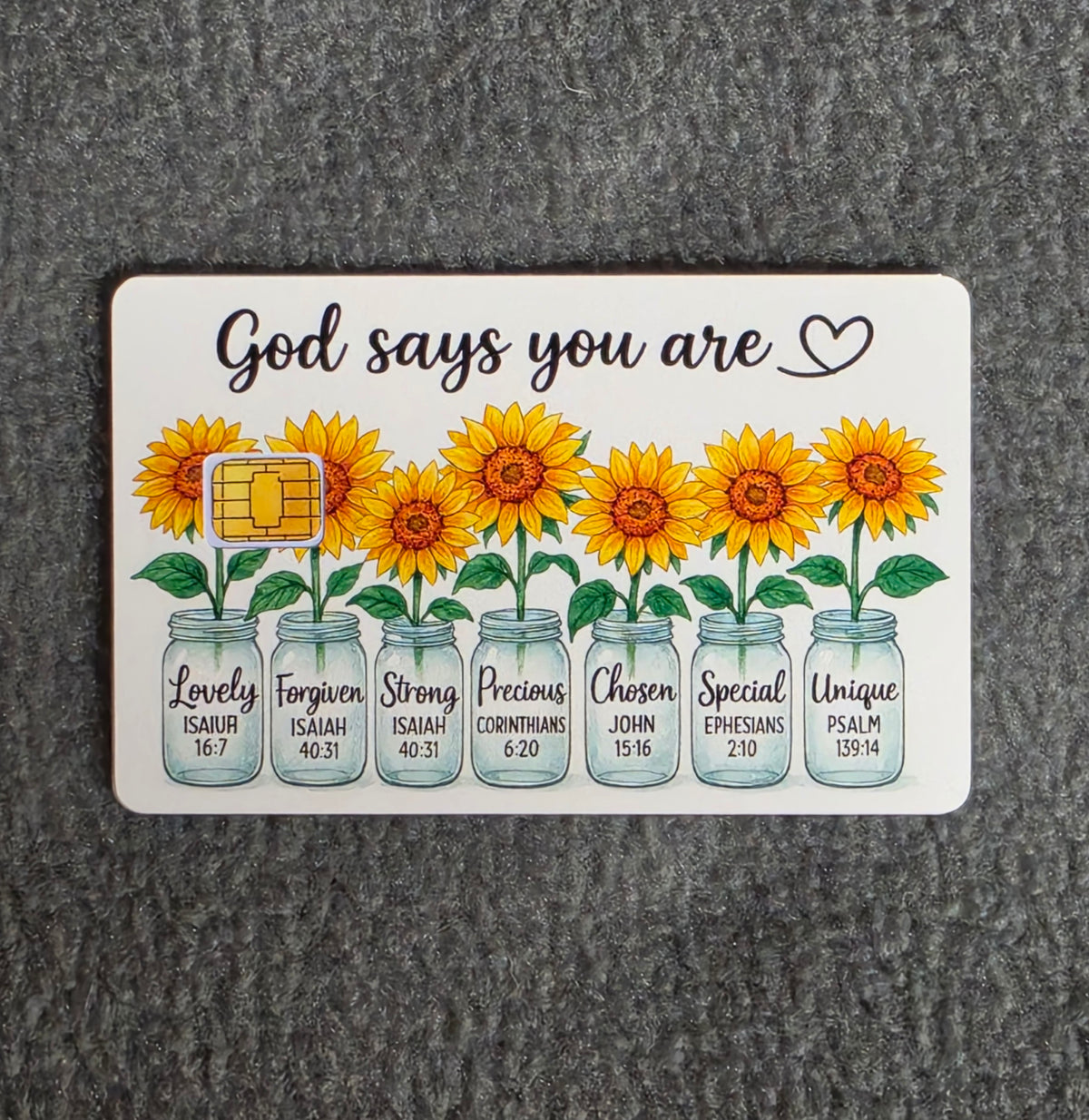 God SaysCard Protector Sticker, Overlay, Decorative Only