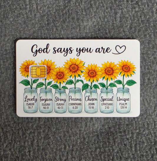 God SaysCard Protector Sticker, Overlay, Decorative Only