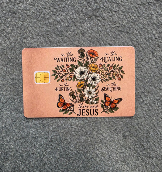 In the Wait, There is Jesus Card Protector Sticker, Overlay, Decorative Only