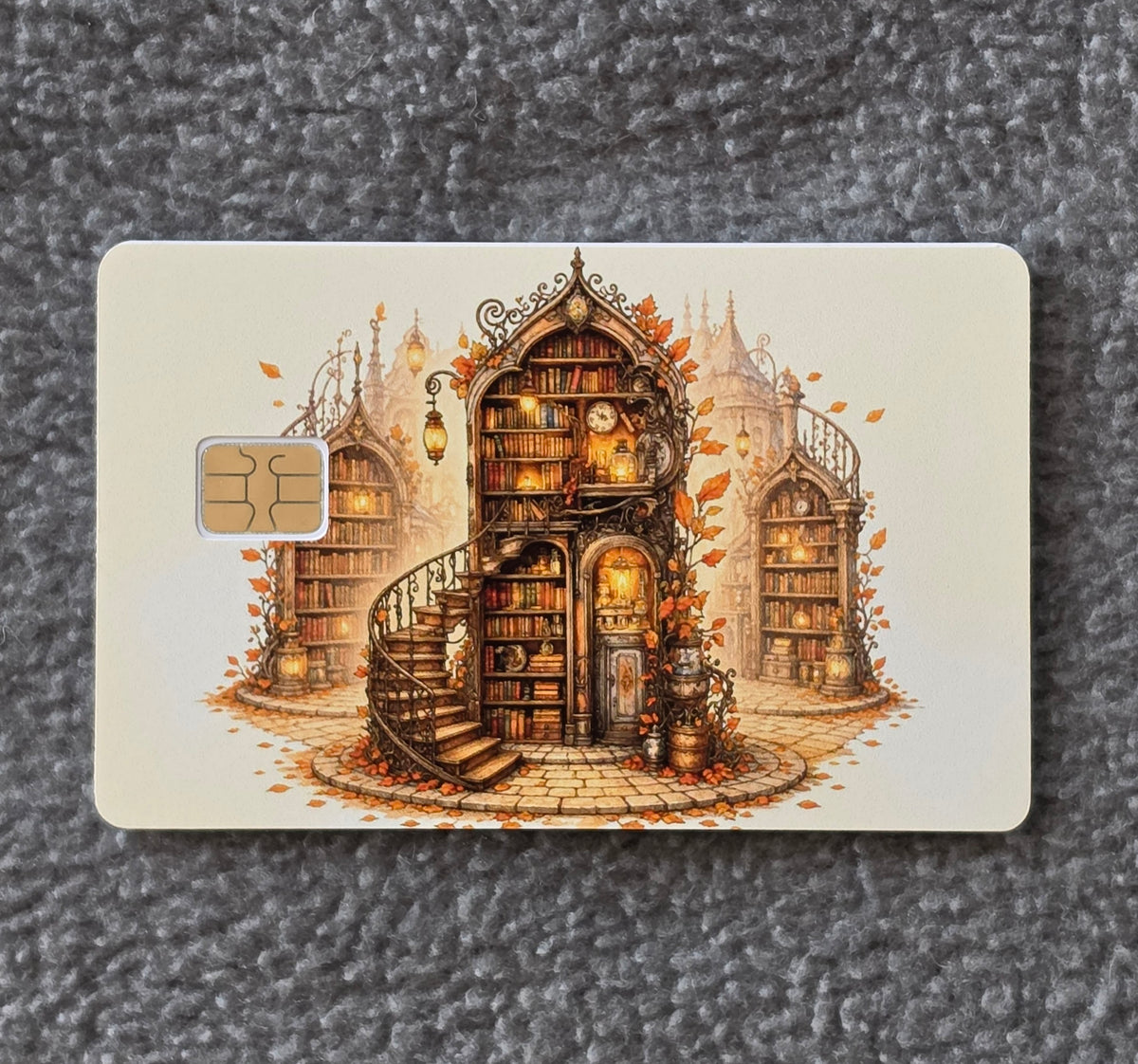 Downtown Library Card Protector Sticker, Overlay, Decorative Only