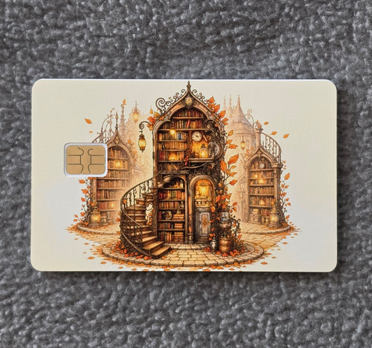 Downtown Library Card Protector Sticker, Overlay, Decorative Only