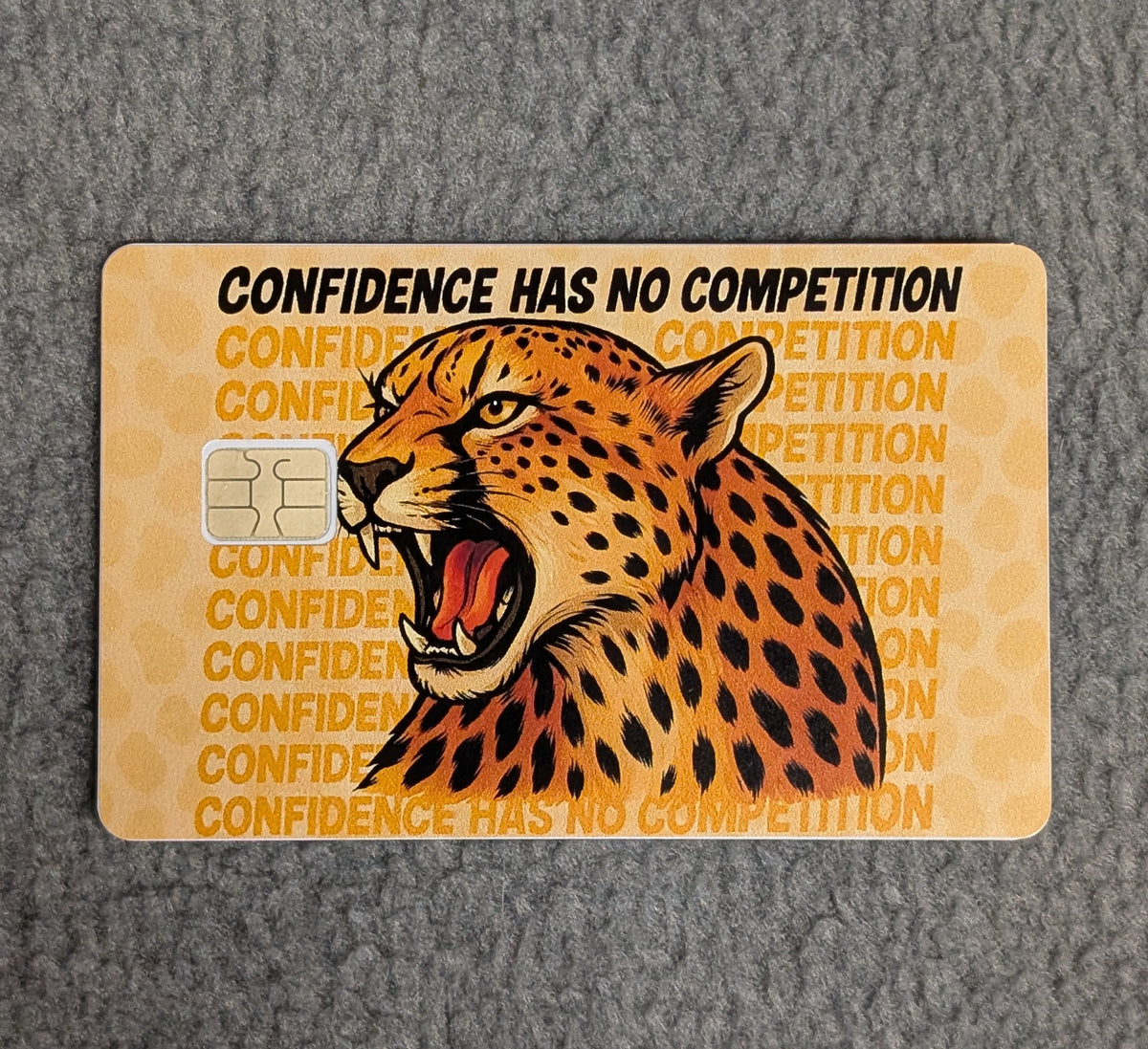 Confidence has no Competition Card Protector Sticker, Overlay, Decorative Only