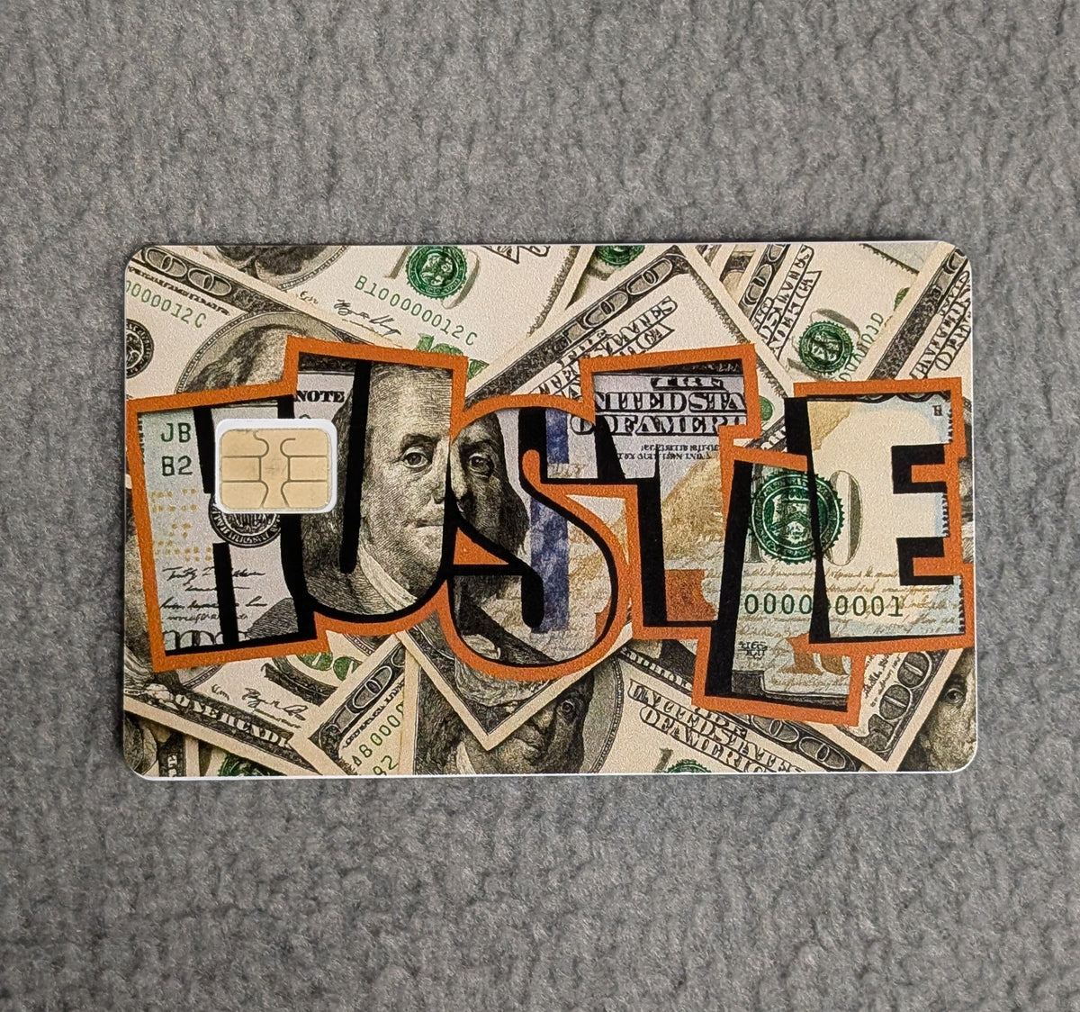 Hustle get that Bag Card Protector Sticker, Overlay, Decorative Only