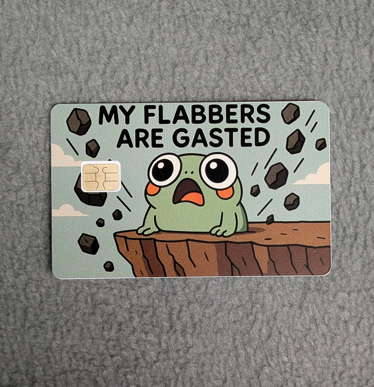 My Flabbers are Gasted Card Protector Sticker, Overlay, Decorative Only