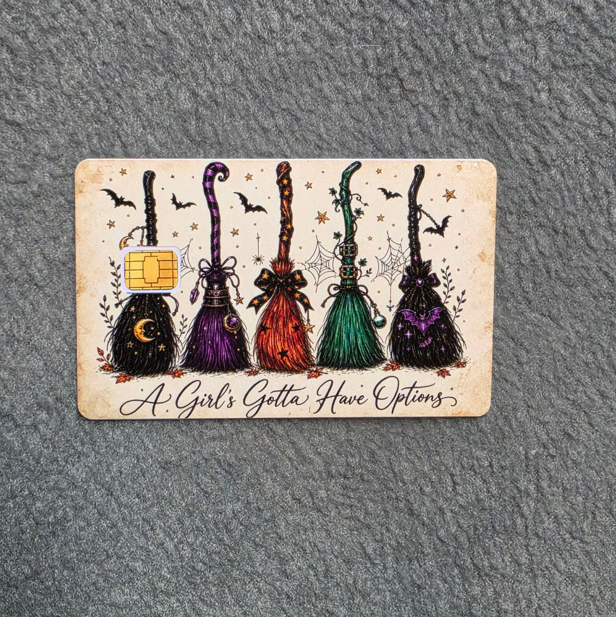 Witch Options Card Protector Sticker, Overlay, Decorative Only
