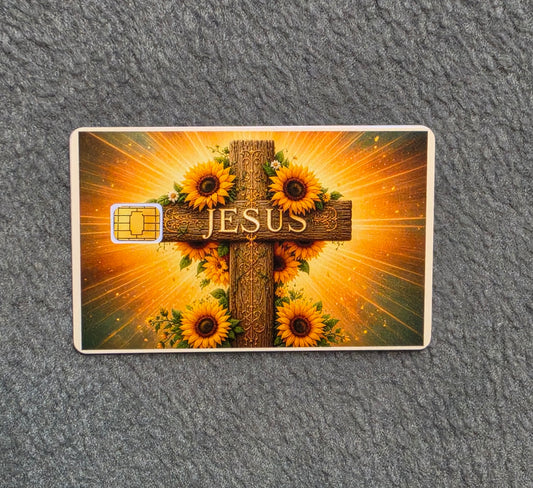 Jesus Card Protector Sticker, Overlay, Decorative Only