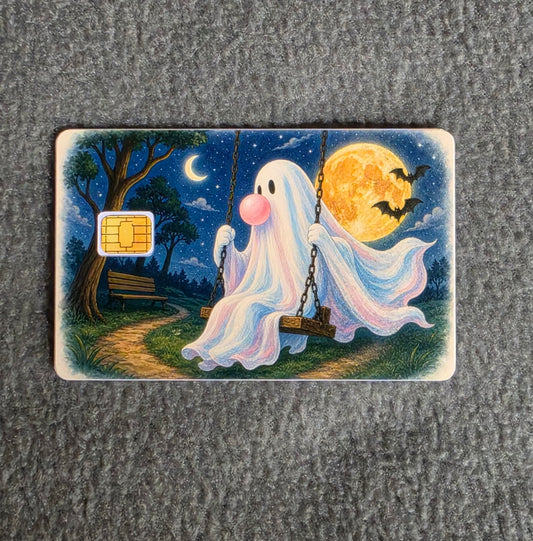 Playground Ghost Card Protector Sticker, Overlay, Decorative Only