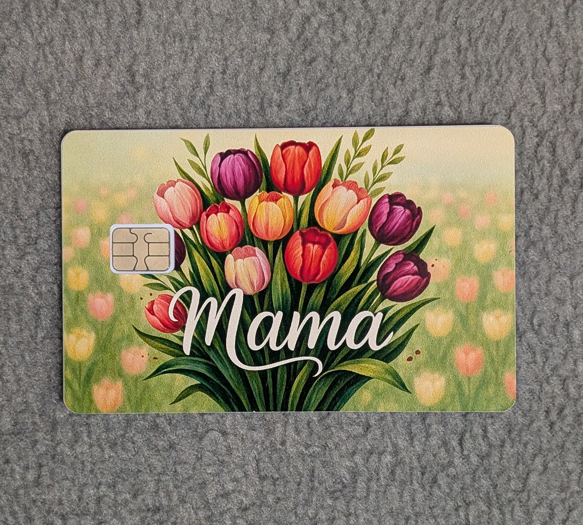 Mama Flowers Card Protector Sticker, Overlay, Decorative Only