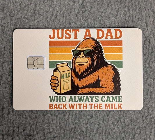 Just a Dad Card Protector Sticker, Overlay, Decorative Only