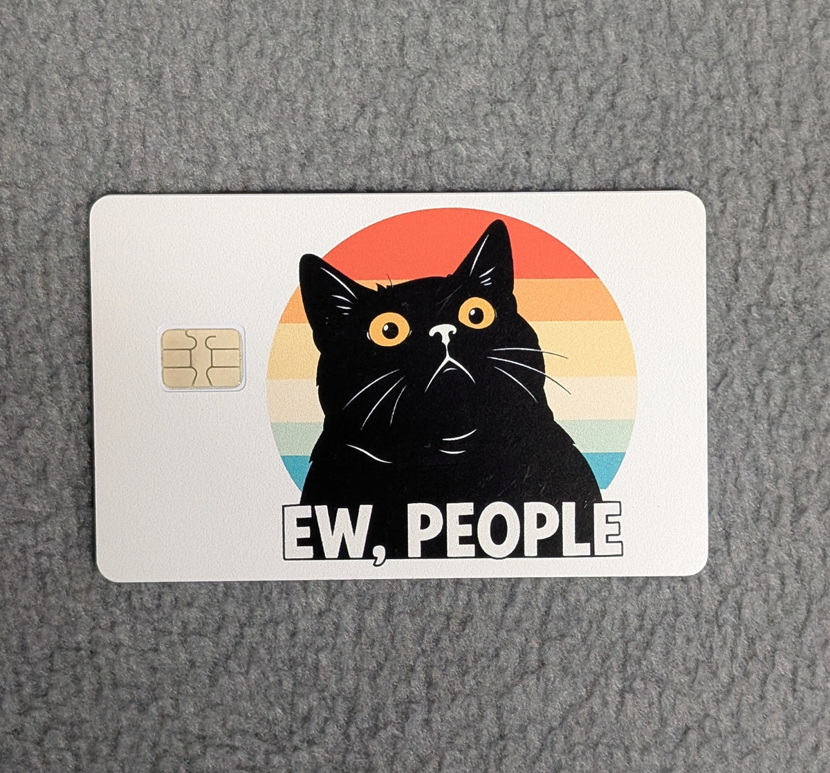 Ew, People funny silly Card Protector Sticker, Overlay, Decorative Only