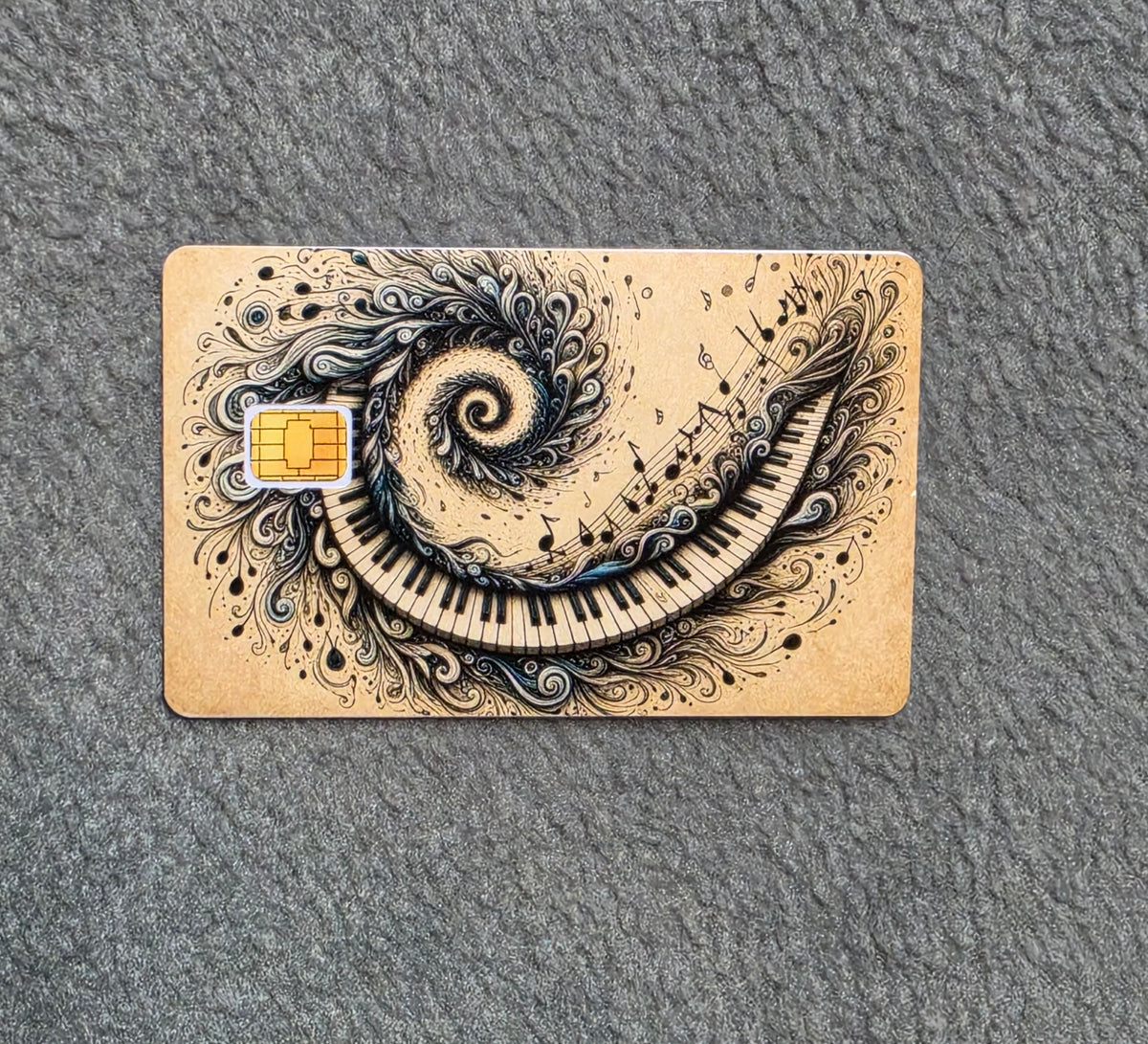 Getting Lost in the Music Card Protector Sticker, Overlay, Decorative Only