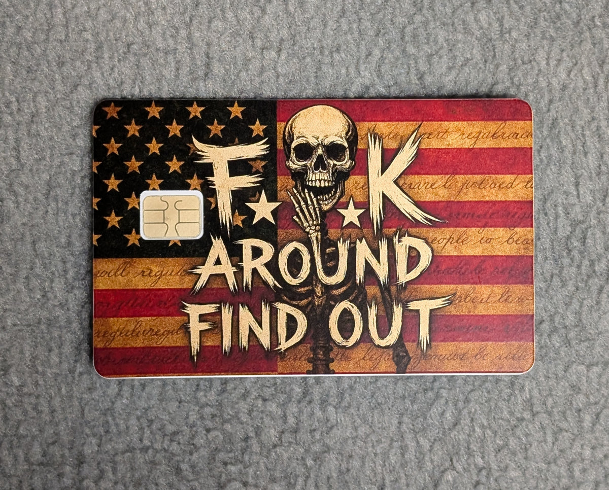 F.A.F.0  Card Protector Sticker, Overlay, Decorative Only