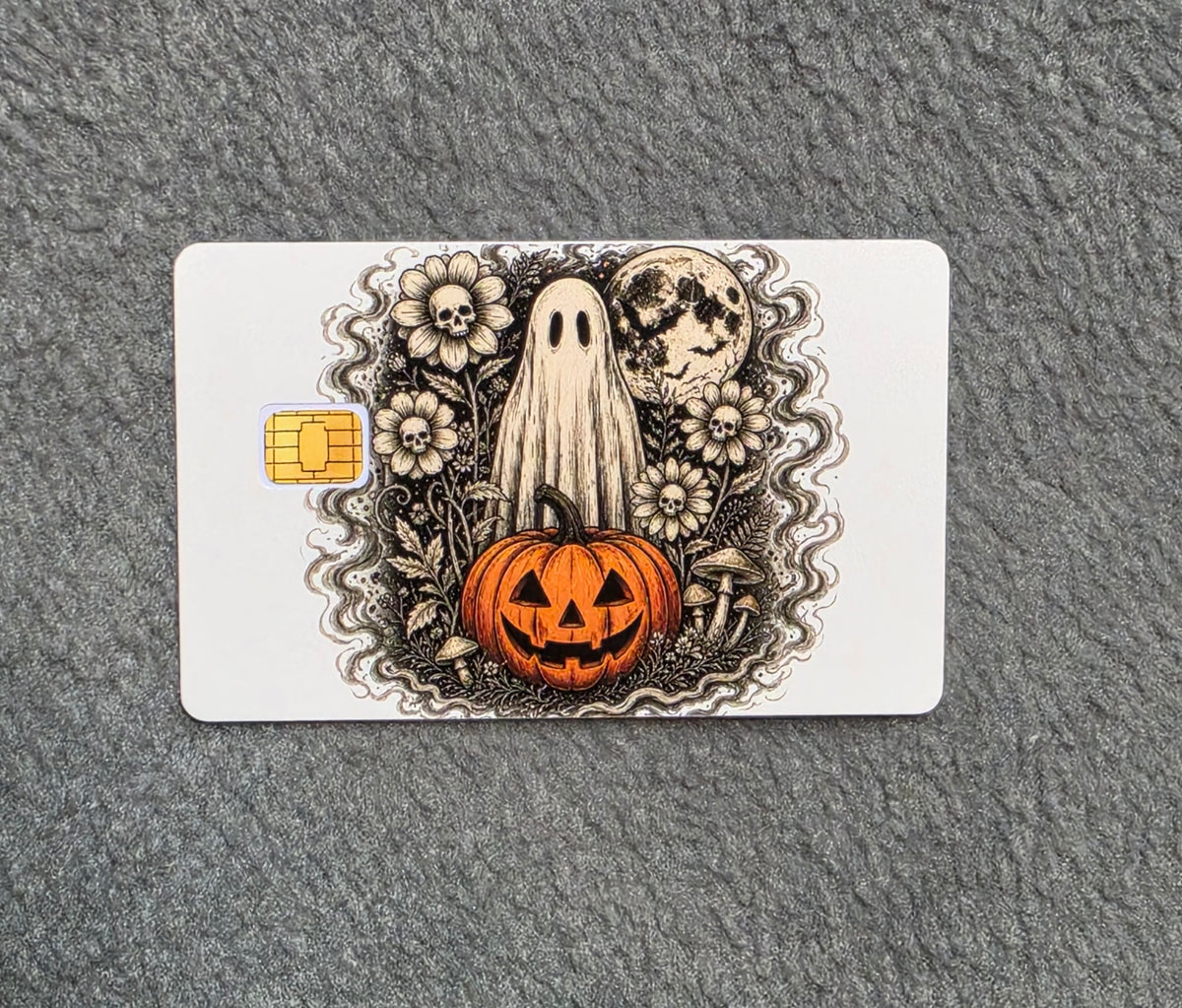Old Theme Boo Card Protector Sticker, Overlay, Decorative Only