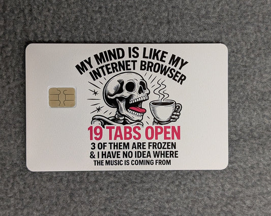 Open Tabs Card Protector Sticker, Overlay, Decorative Only