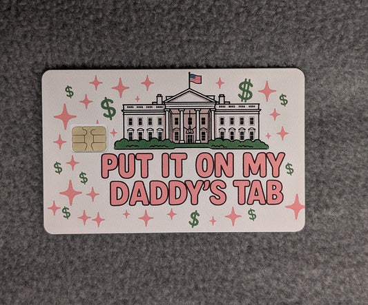 Daddy's Money Card Protector Sticker, Overlay, Decorative Only