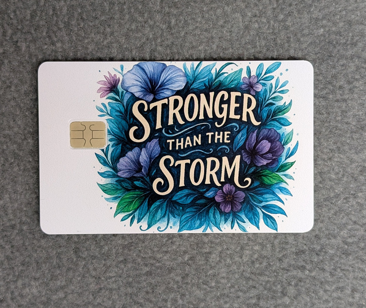 Stronger than the Storm Card Protector Sticker, Overlay, Decorative Only