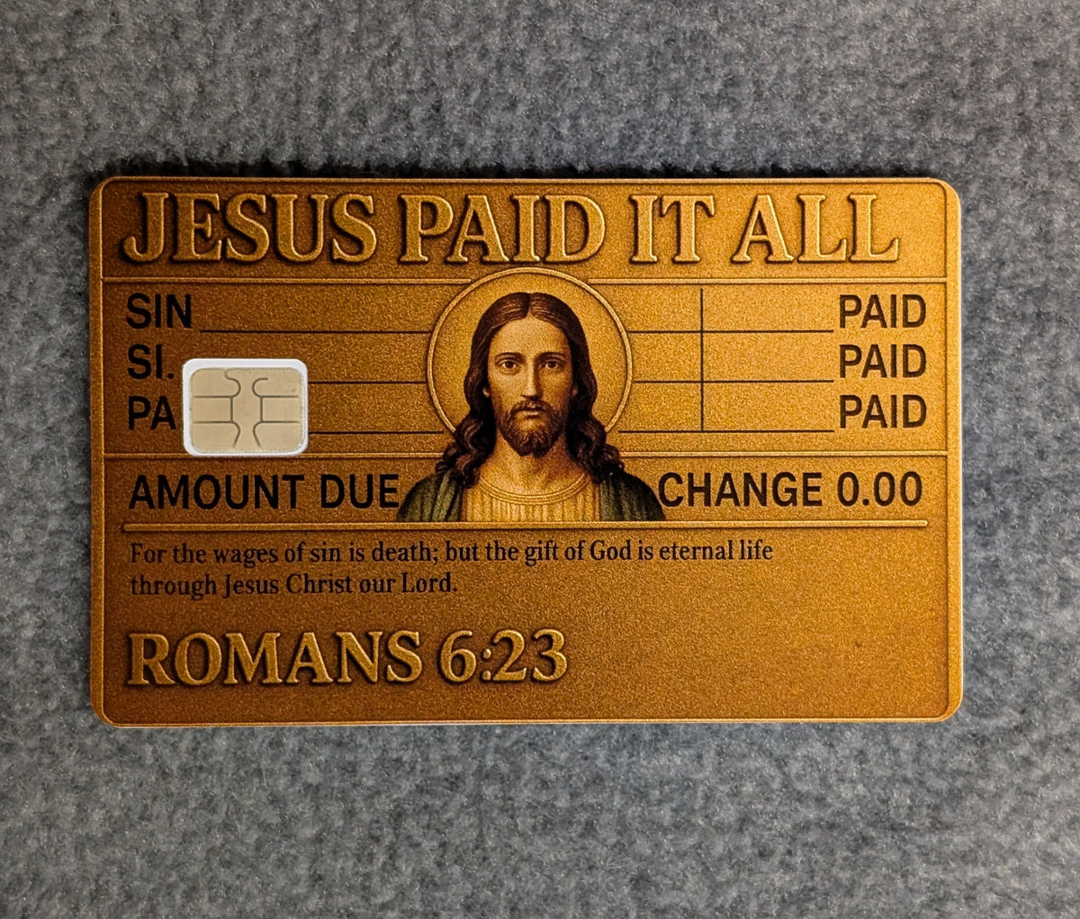 Jesus Paid Card Protector Sticker, Overlay, Decorative Only