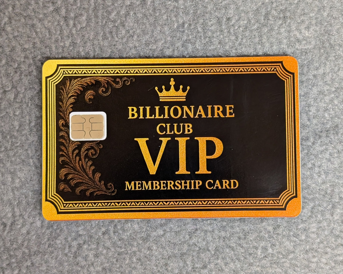 Billionaire VIP Card Protector Sticker, Overlay, Decorative Only